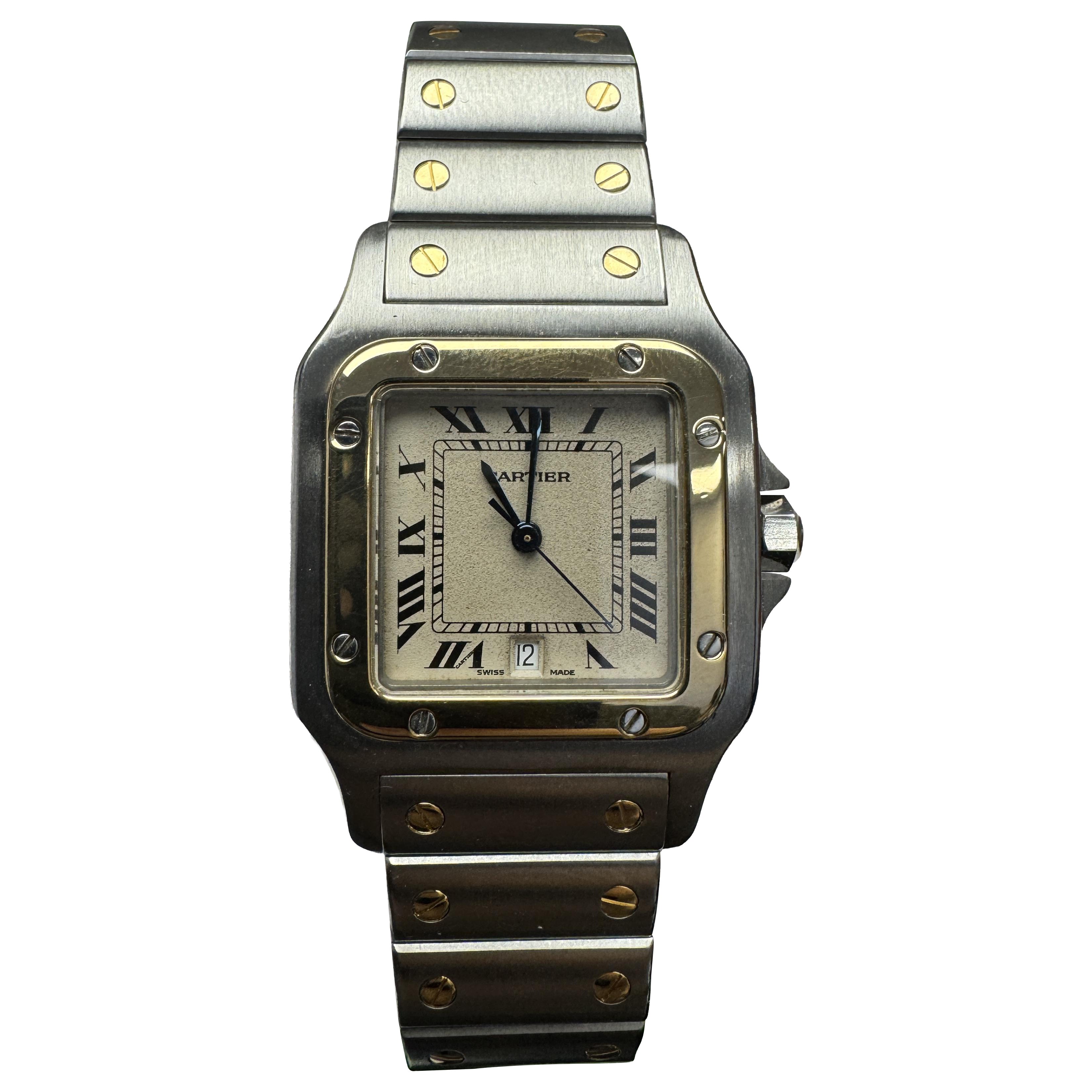 Cartier Santos Galbee W20011C4 Two Tone Watch