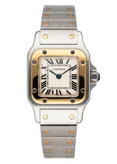 Cartier Santos Galbee W20012C4 Two Tone Ladies Watch