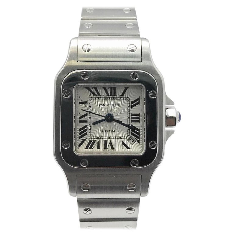 Cartier Santos Galbee W20044D6 With 7 in. Band and Silver Dial For Sale ...