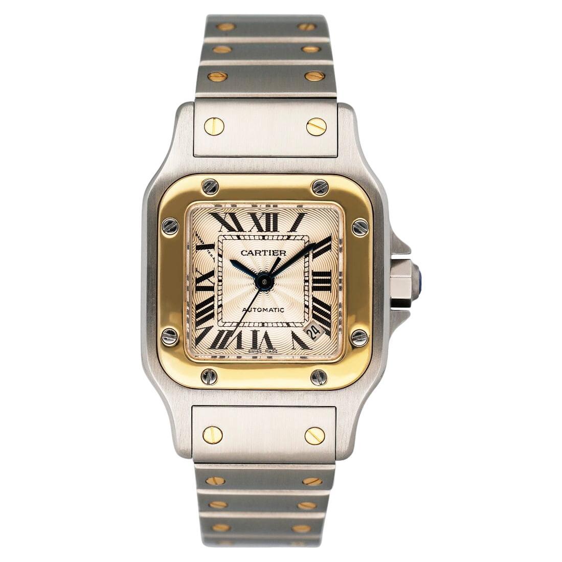 Cartier Santos Galbee 1568 18K Yellow Gold Watch at 1stDibs