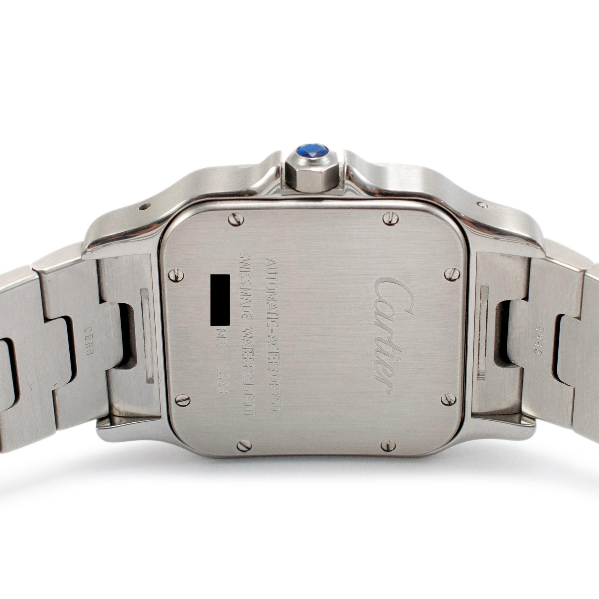  Montre Cartier Santos Steele XL 32MM w20099c4 2823 or jaune en acier inoxydable Unisexe 