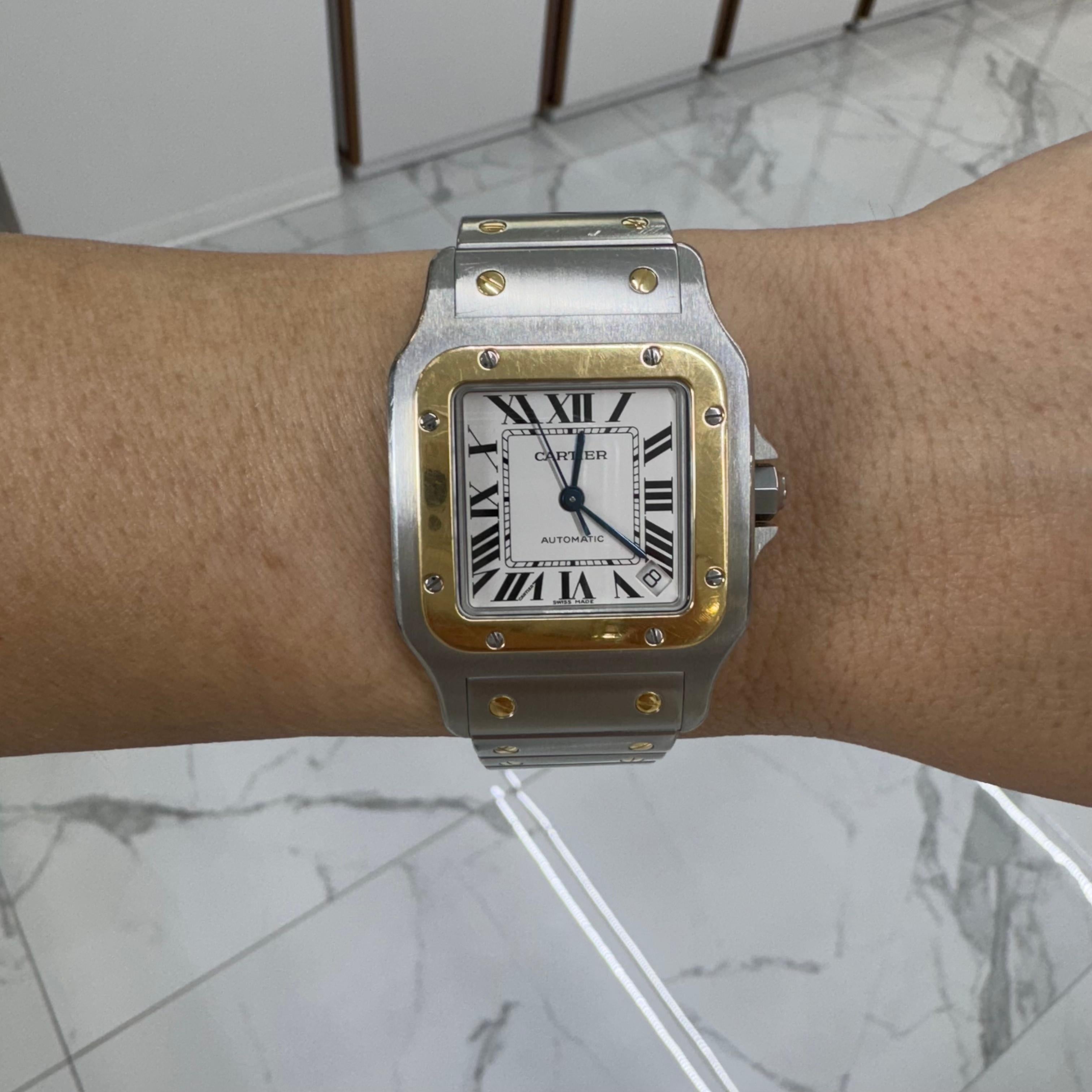 Montre Cartier Santos Steele XL 32MM w20099c4 2823 or jaune en acier inoxydable 3