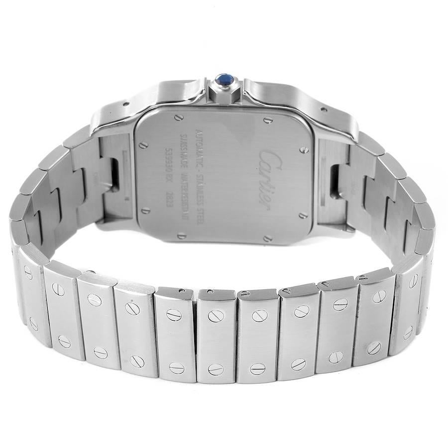 Cartier Santos Galbee XL Automatic Steel Mens Watch W20098D6 For Sale 2