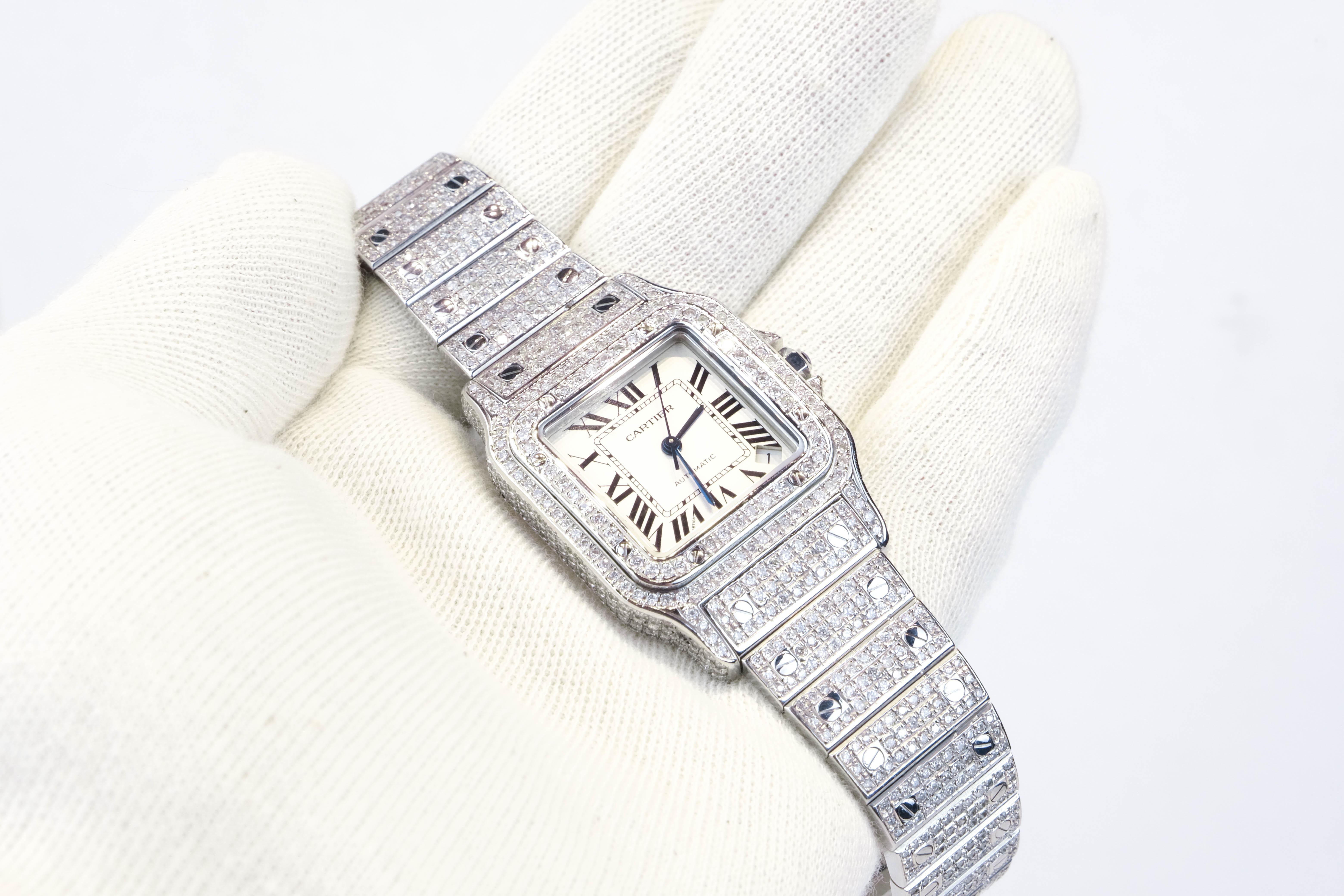 Cartier Santos Galbee XL Stainless Steel and 9.47 CTW Diamond Wristwatch

Brand: Cartier
Model Name: Santos Galbee XL
Bezel Material: Stainless Steel
Case Material: Stainless Steel
Caseback Material: Stainless Steel
Movement: Cartier Cal.049 (ETA