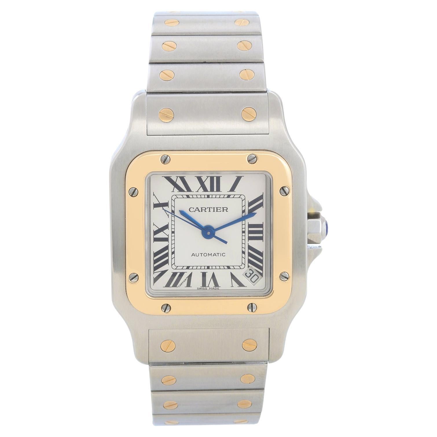 Cartier Santos Galbee XL Steel & Yellow Gold Automatic Men's Watch W20099C4