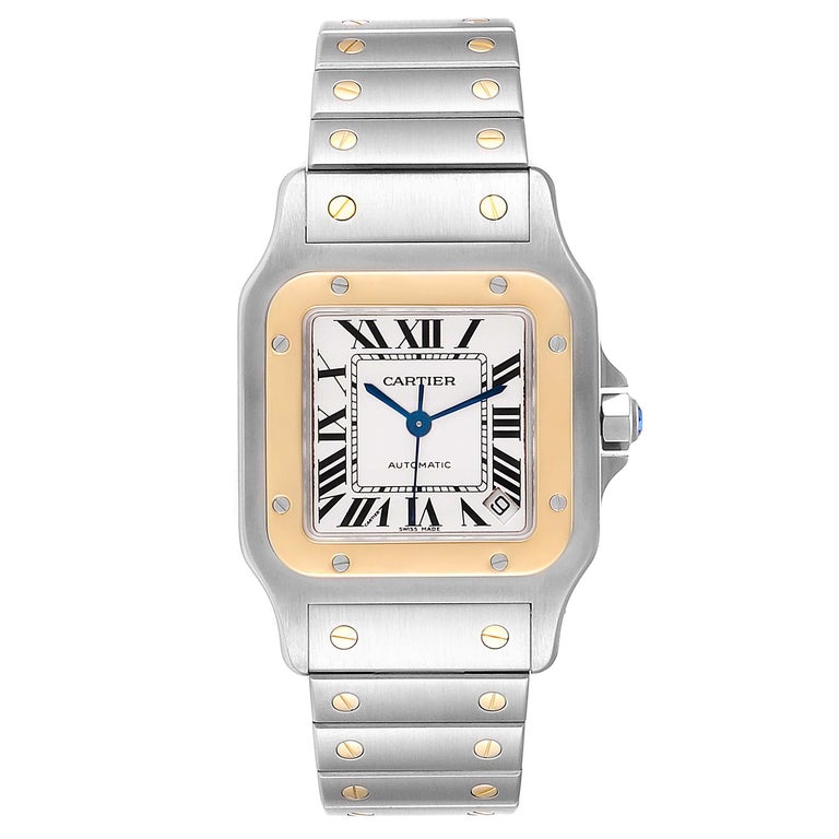 Cartier Santos Galbee Xl Steel Yellow Gold Men S Watch W20099c4 Box Papers For Sale At 1stdibs