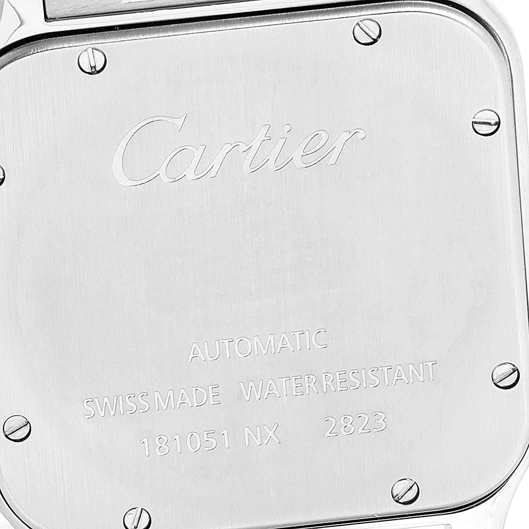 Cartier Santos Galbee XL Steel Yellow Gold Men's Watch W20099C4 Box Papers For Sale 1