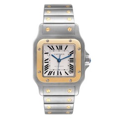 Cartier Santos Galbee XL Steel Yellow Gold Mens Watch W20099C4
