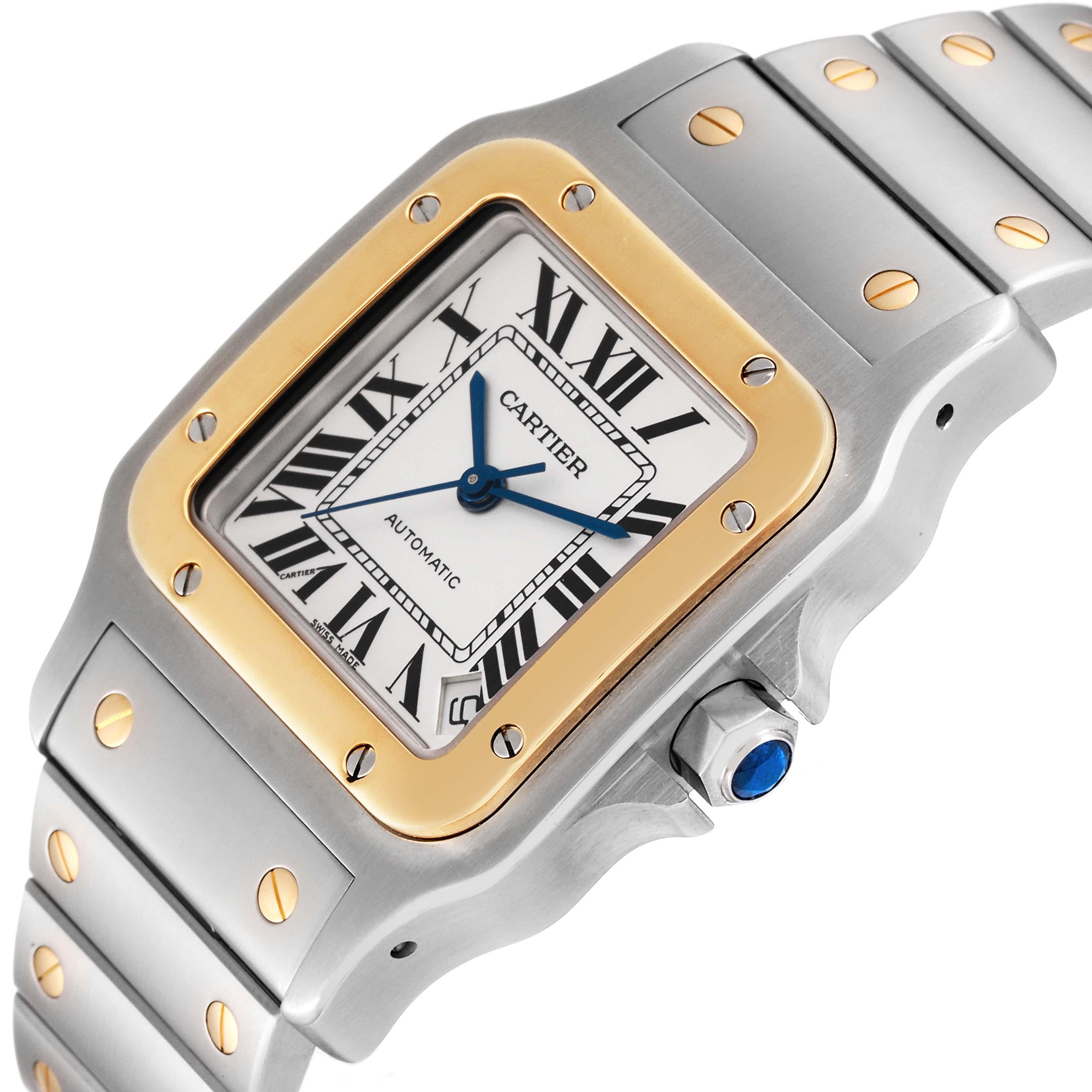 Cartier Santos Galbee XL Steel Yellow Gold Mens Watch W20099C4 1