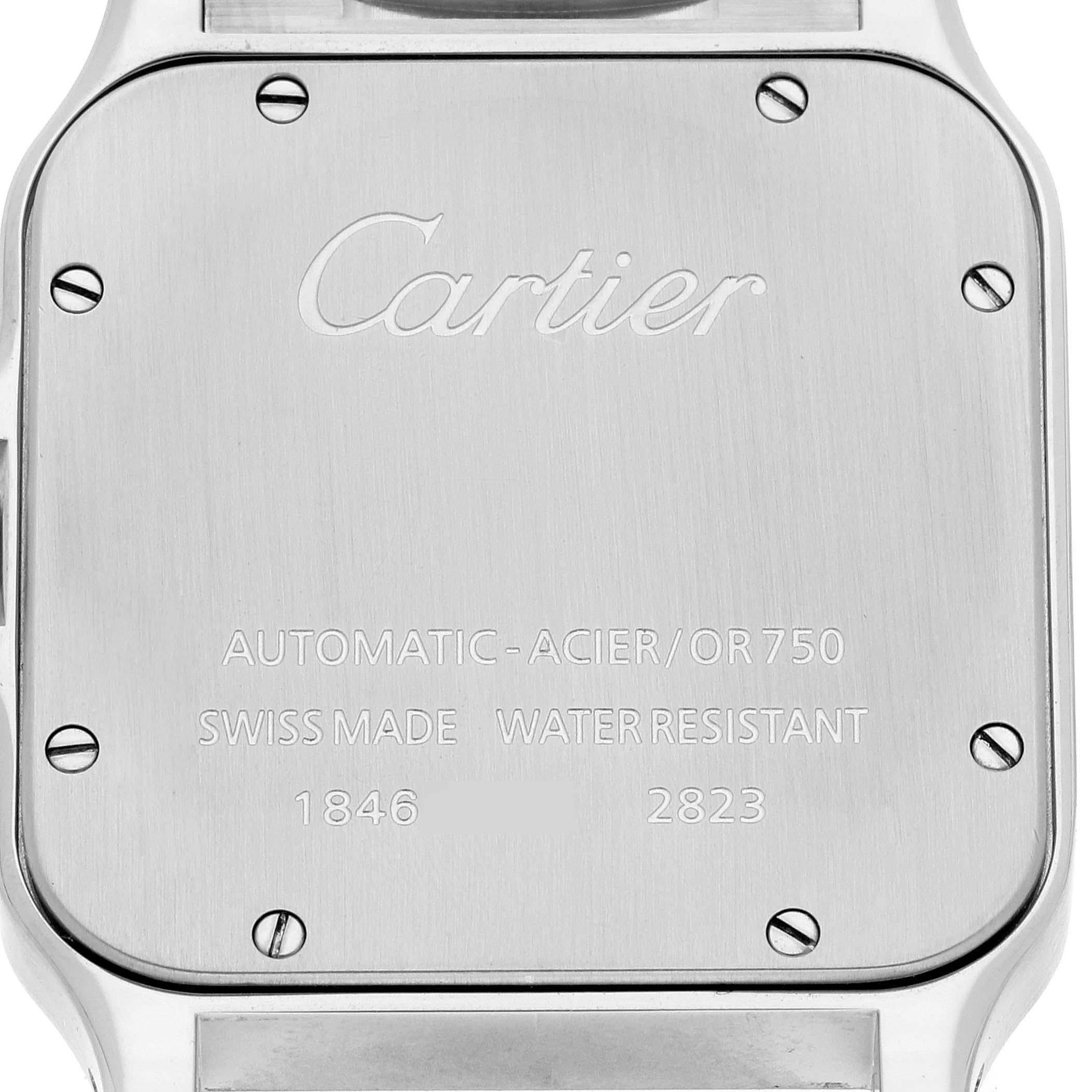 Cartier Santos Galbee XL Steel Yellow Gold Mens Watch W20099C4 2