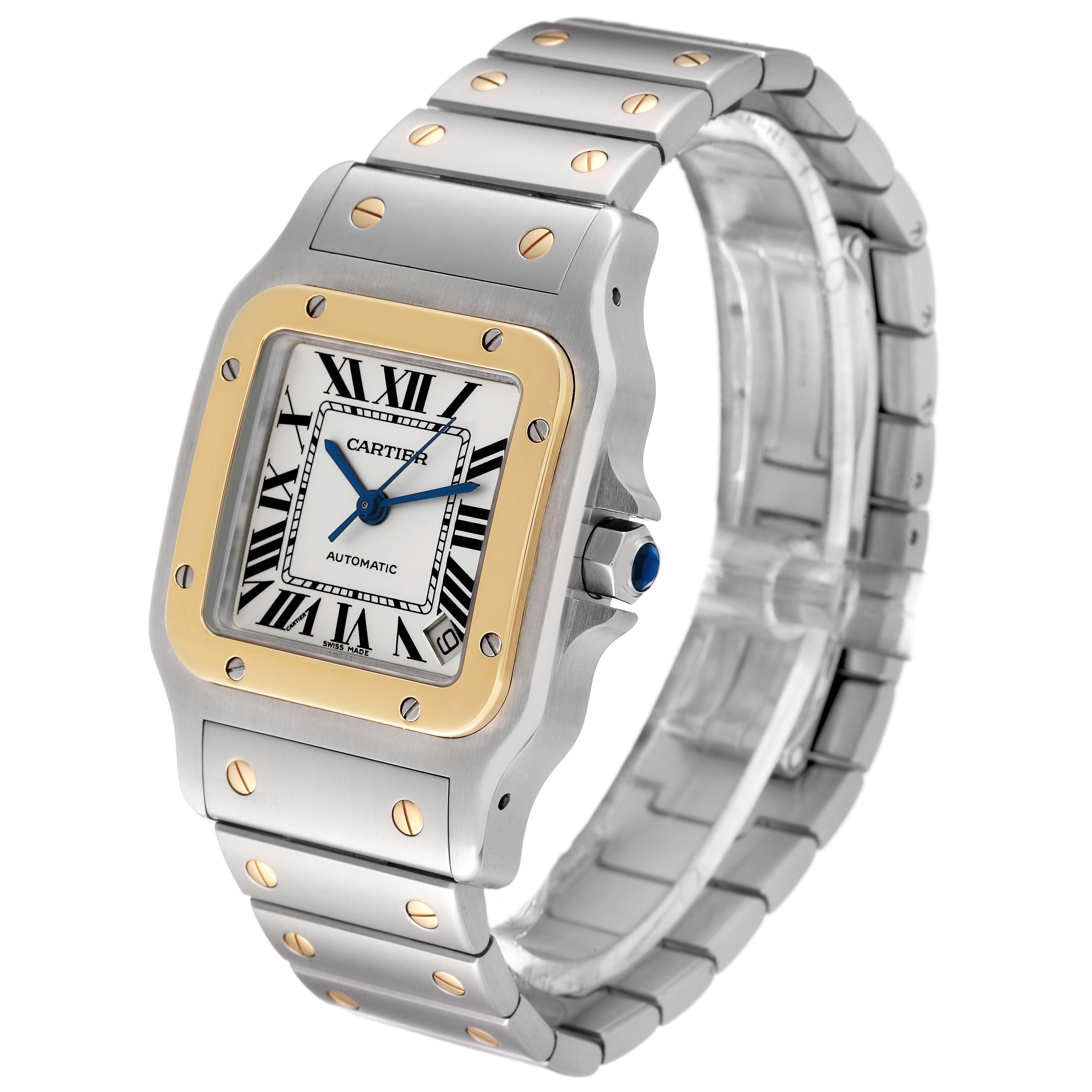 Men's Cartier Santos Galbee XL Steel Yellow Gold Mens Watch W20099C4 Papers