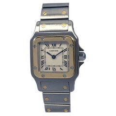 Orologio da polso da donna Cartier Santos Galbee in oro giallo e acciaio al quarzo