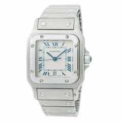 Cartier Santos Galbee2400, Blue Dial Certified Authentic