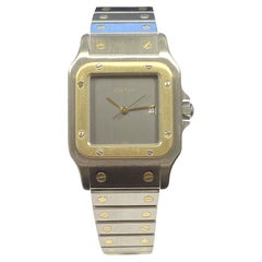 Cartier Santos Gold and Steel Automatic Wrist Watch
