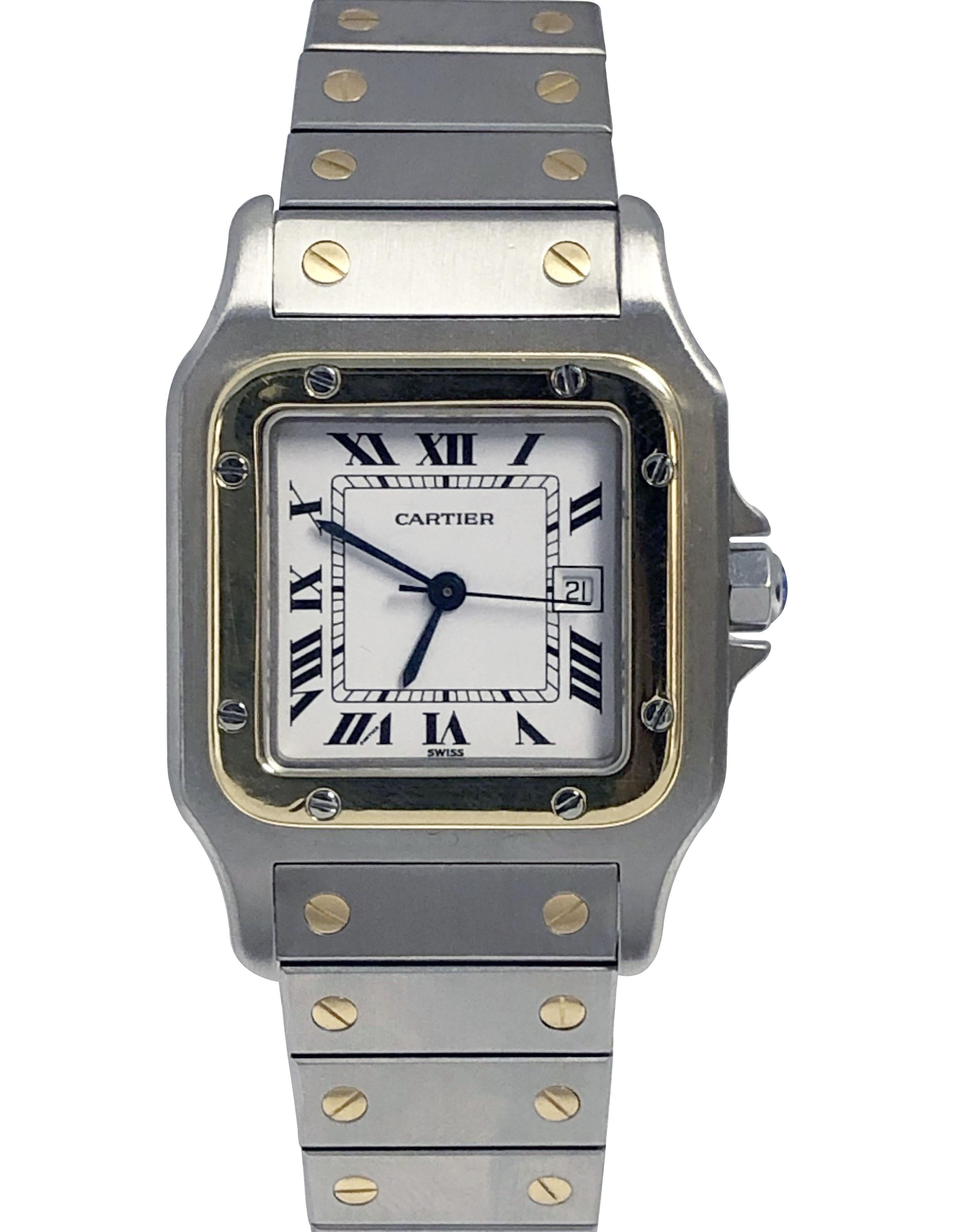 Femenino o masculino Reloj de pulsera automático Cartier Santos de oro y acero