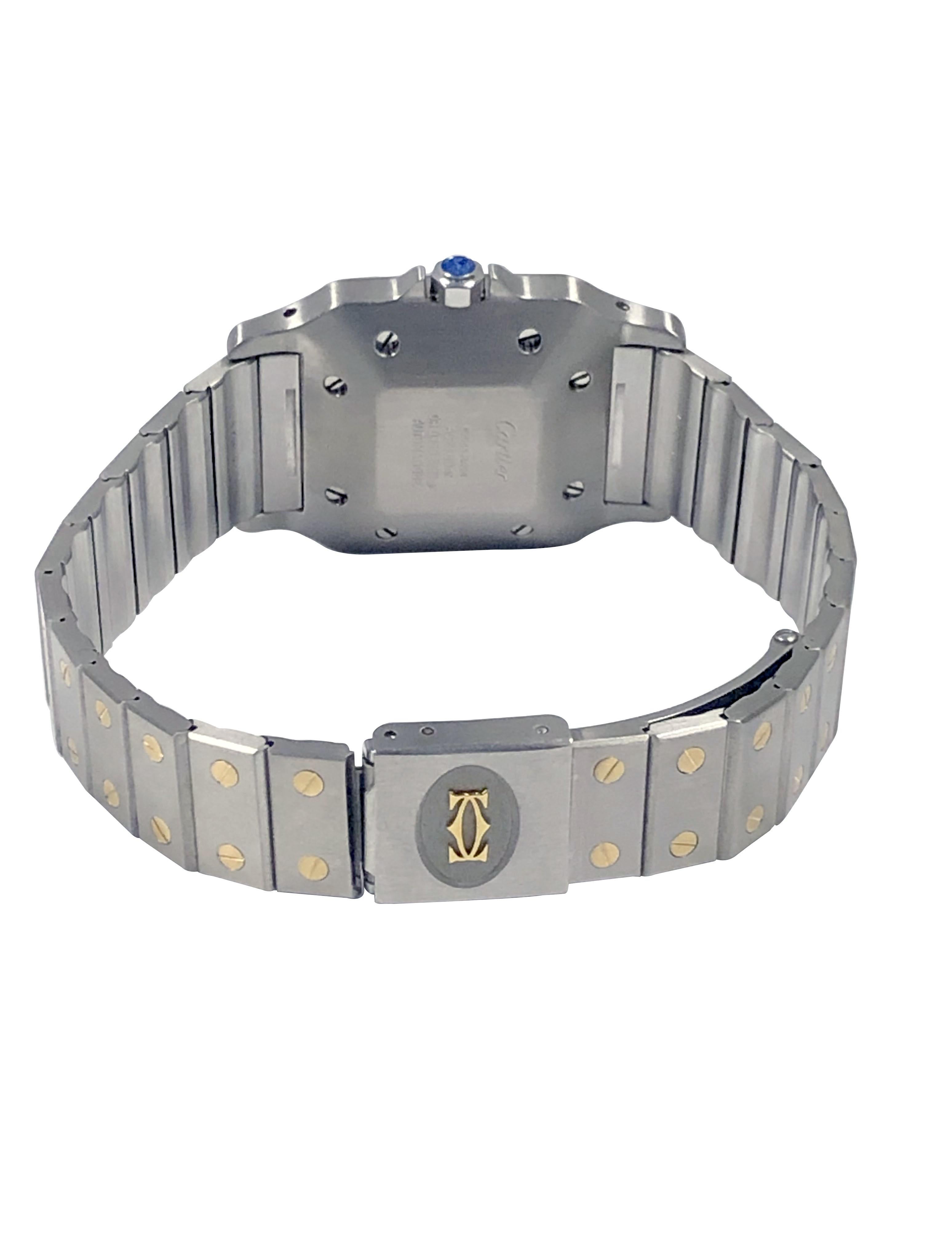 Reloj de pulsera automático Cartier Santos de oro y acero 1