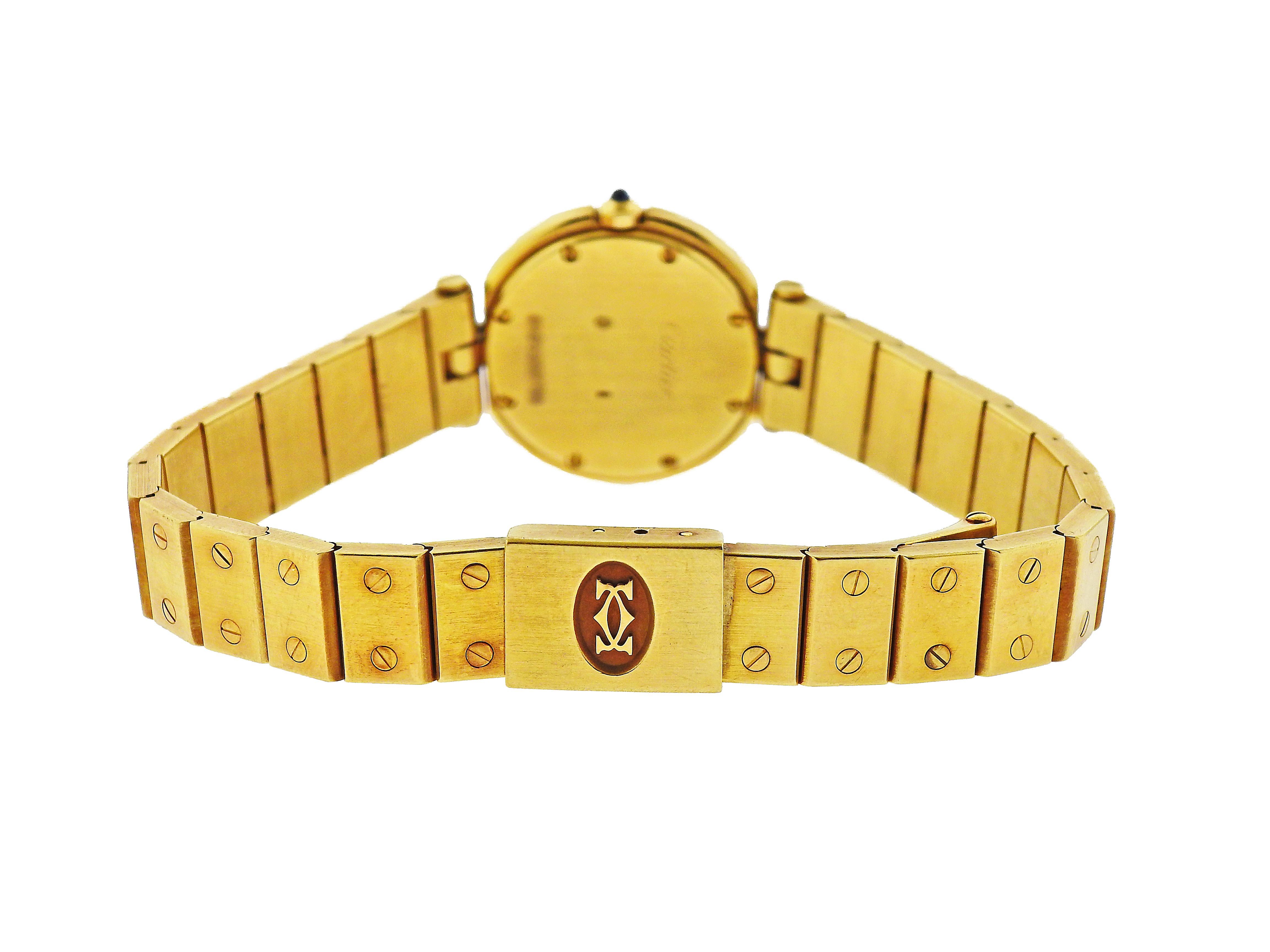 Cartier Santos Armbanduhr aus 18 Karat Gelbgold für Damen oder Herren
