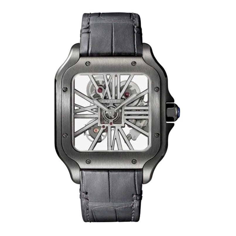 Cartier Santos Hand-Wound Mechanical Movement Steel Watch WHSA0009