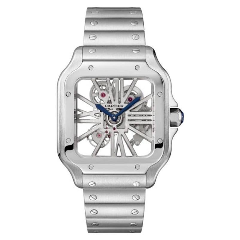 Cartier Santos Hand-Wound Mechanical Movement Steel Watch WHSA0015