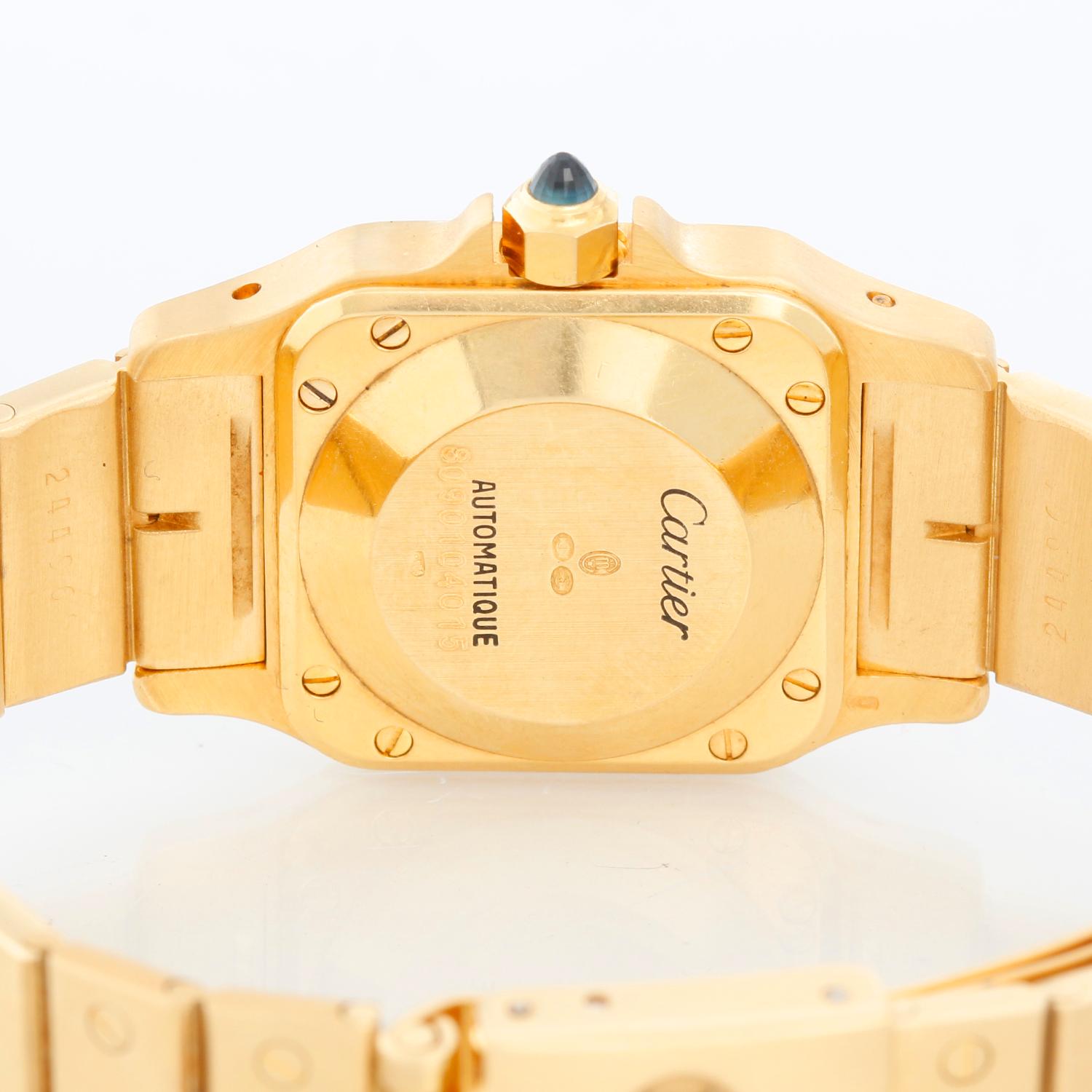 cartier santos 18k gold watch