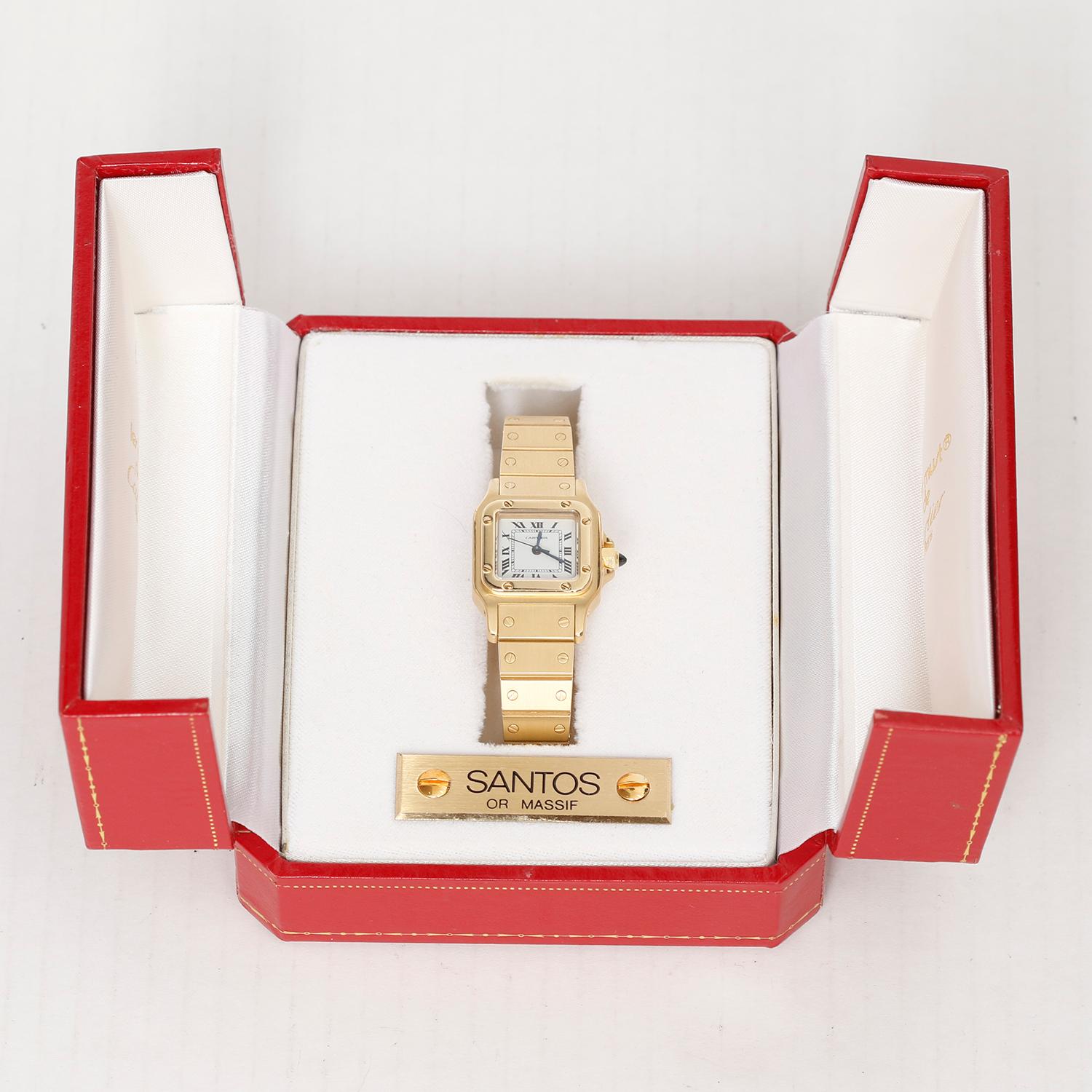 cartier ladies 18k gold watch