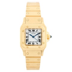 Cartier Santos Ladies 18k Yellow Gold Watch WGSA007