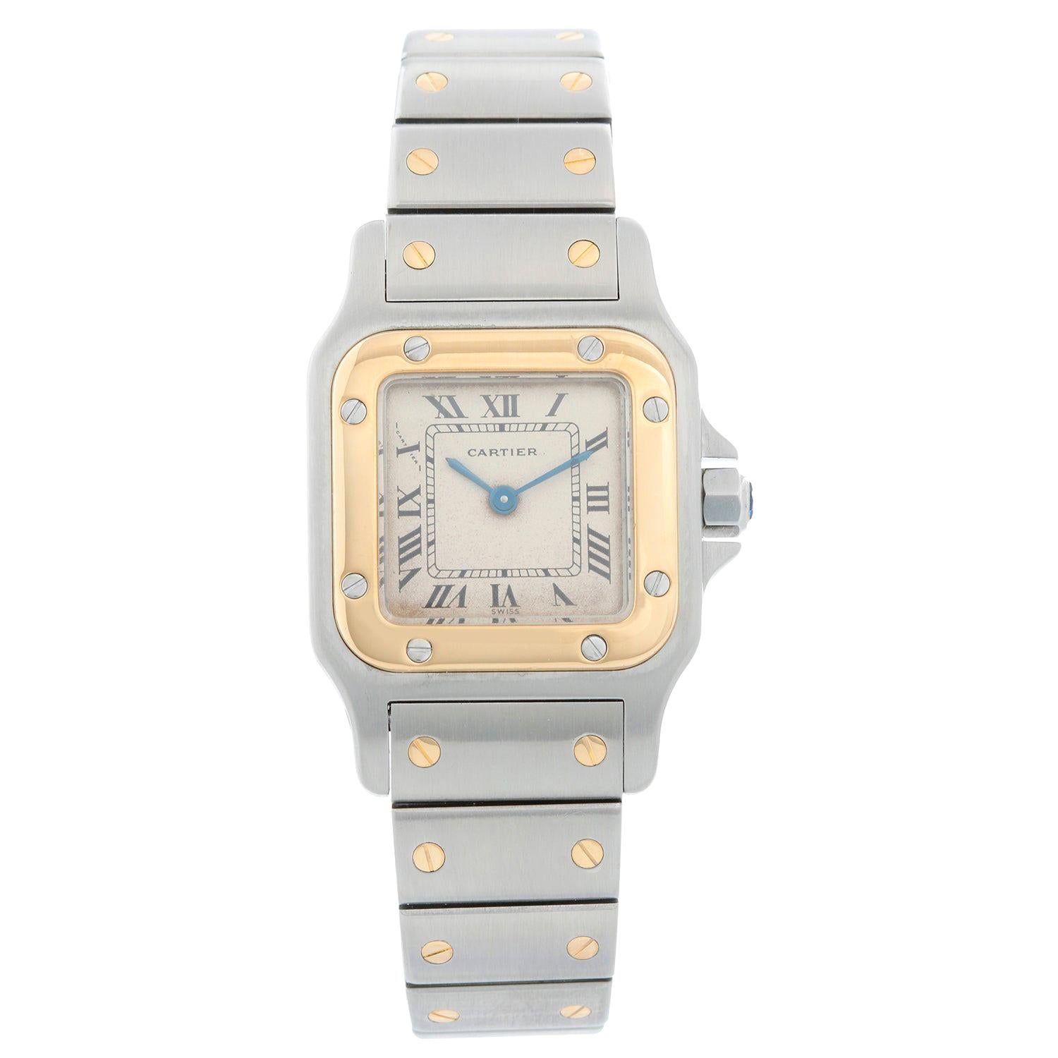 Cartier Santos Ladies Steel and Gold 2-Tone Quartz Watch