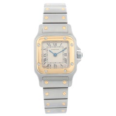 Cartier Santos Damen Stahl und Gold 2-Ton Quarzuhr