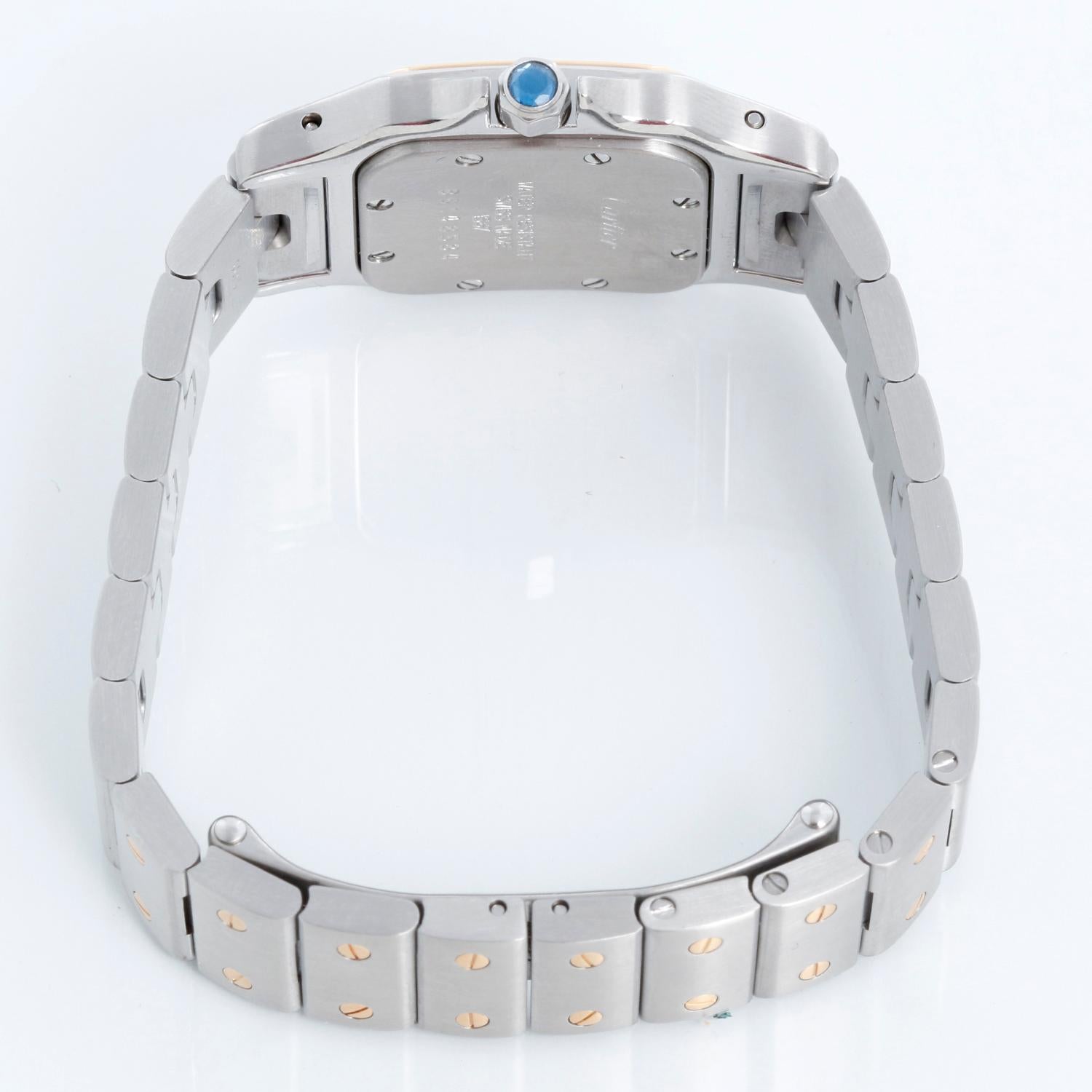 Cartier Santos Ladies 24mm Steel & Gold 2-Tone Watch In Excellent Condition In Dallas, TX