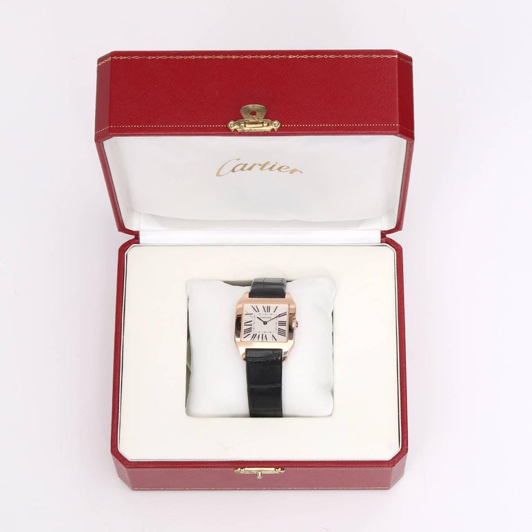 Cartier Ladies Rose Gold Santos Dumont Quartz Wristwatch Ref W2009251 ...
