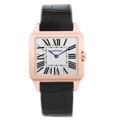 Cartier Ladies Rose Gold Santos Dumont Quartz Wristwatch Ref W2009251