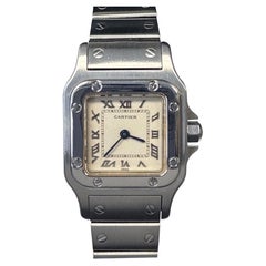 Cartier Santos Ladies Steel Quartz Wrist Watch