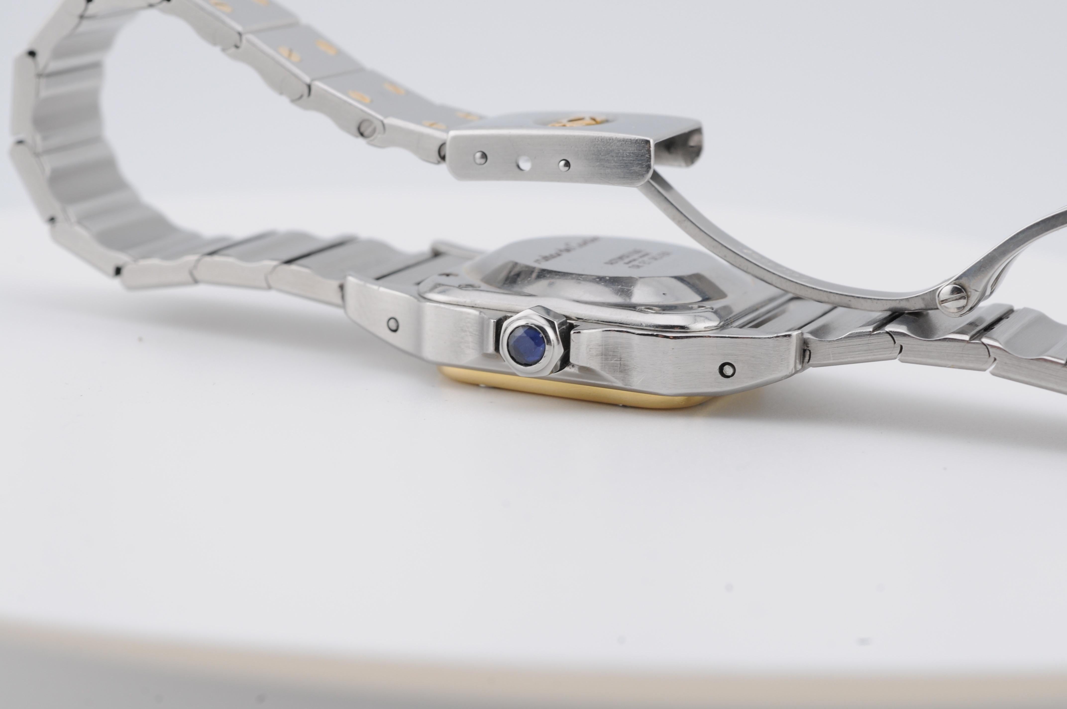 Cartier Santos Lady steel and gold Ref: 0902 For Sale 7