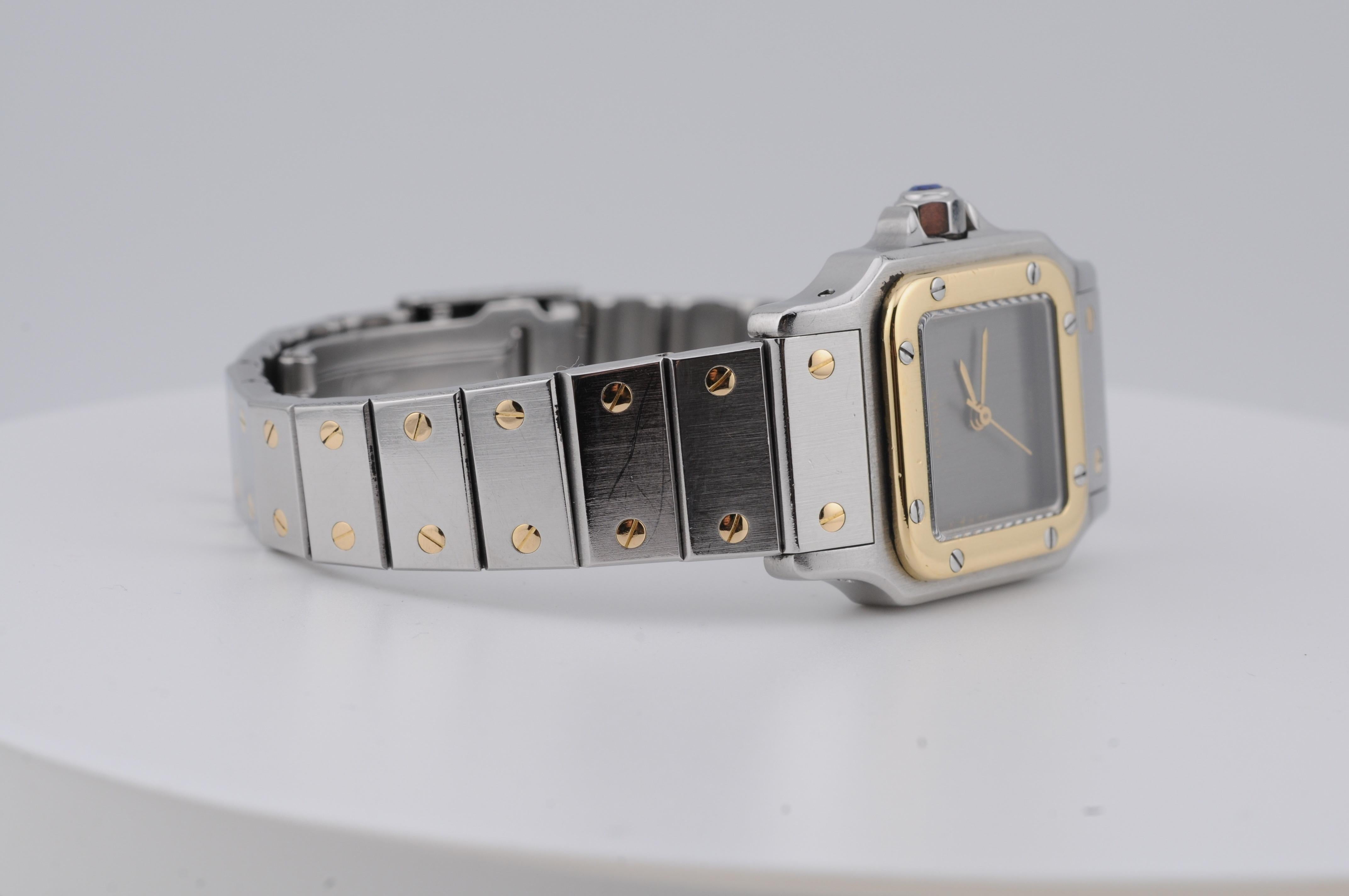 Cartier Santos Lady steel and gold Ref: 0902 In Good Condition For Sale In Berlin, BE