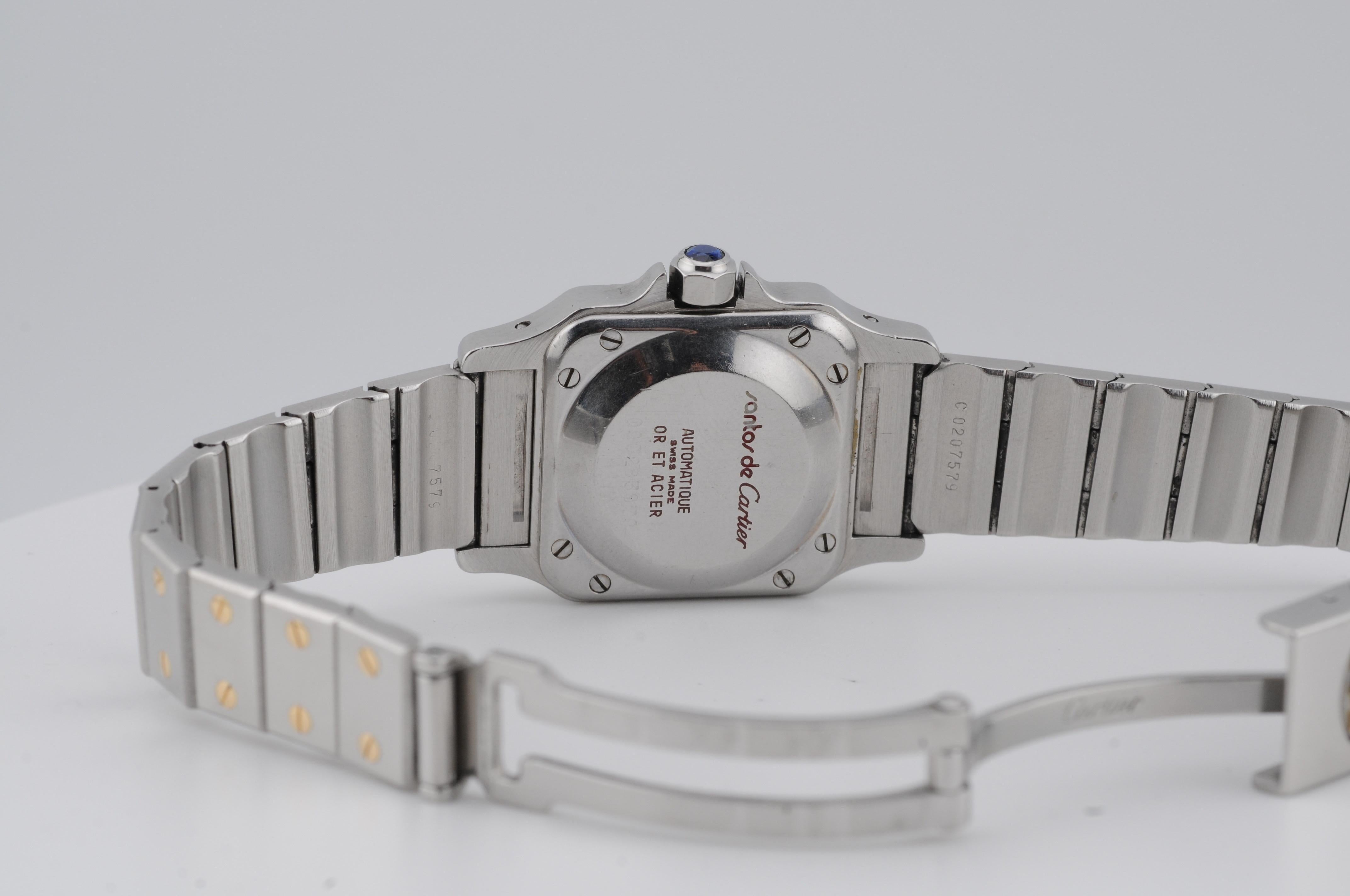 Cartier Santos Lady steel and gold Ref: 0902 For Sale 3