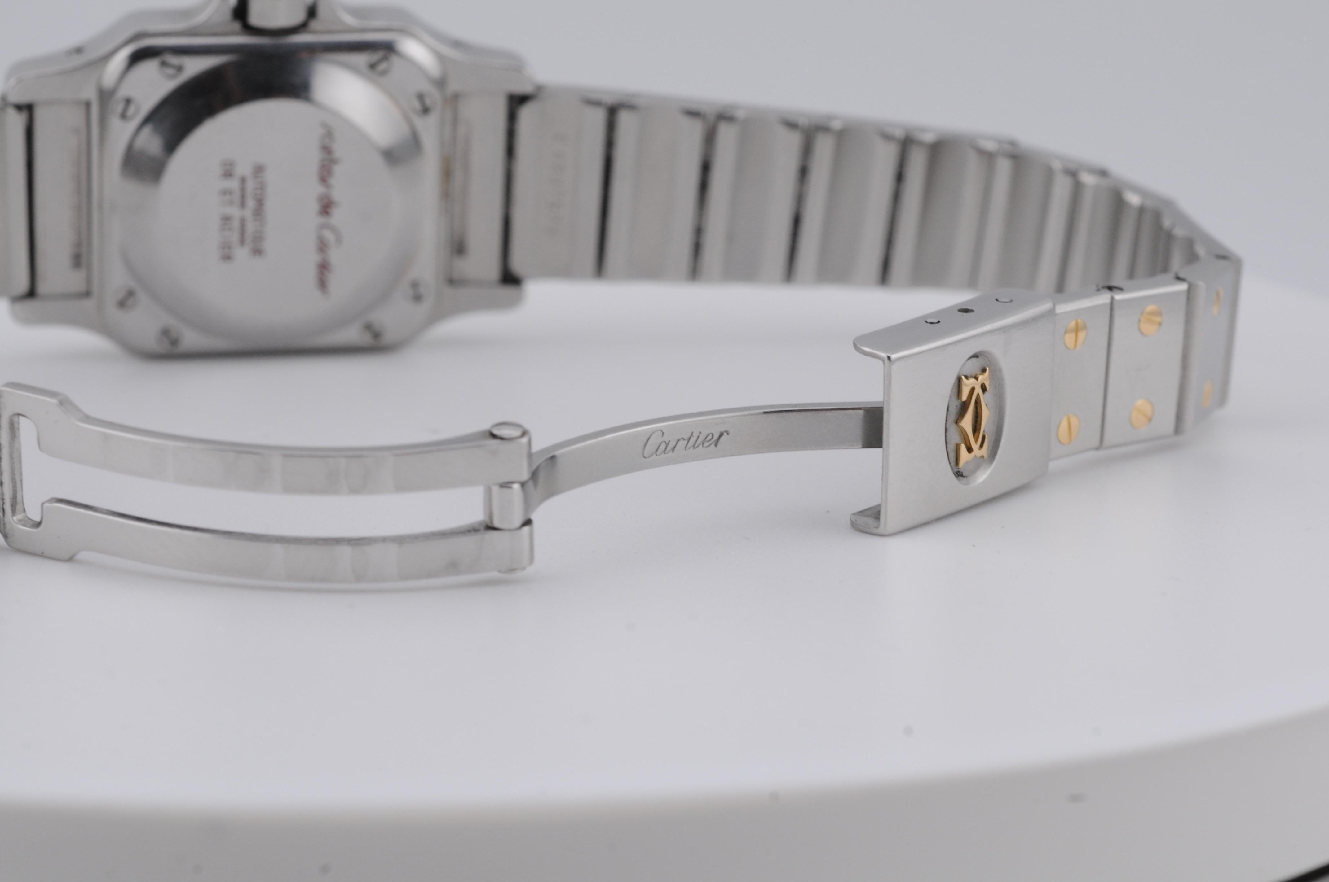 Cartier Santos Lady steel and gold Ref: 0902 For Sale 4