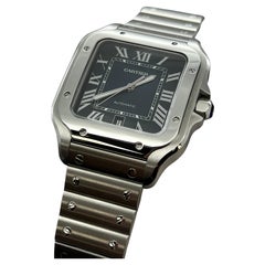 Cartier Santos Large 4072 WSSA0030 Quadrante blu in acciaio inossidabile Box Paper 2021