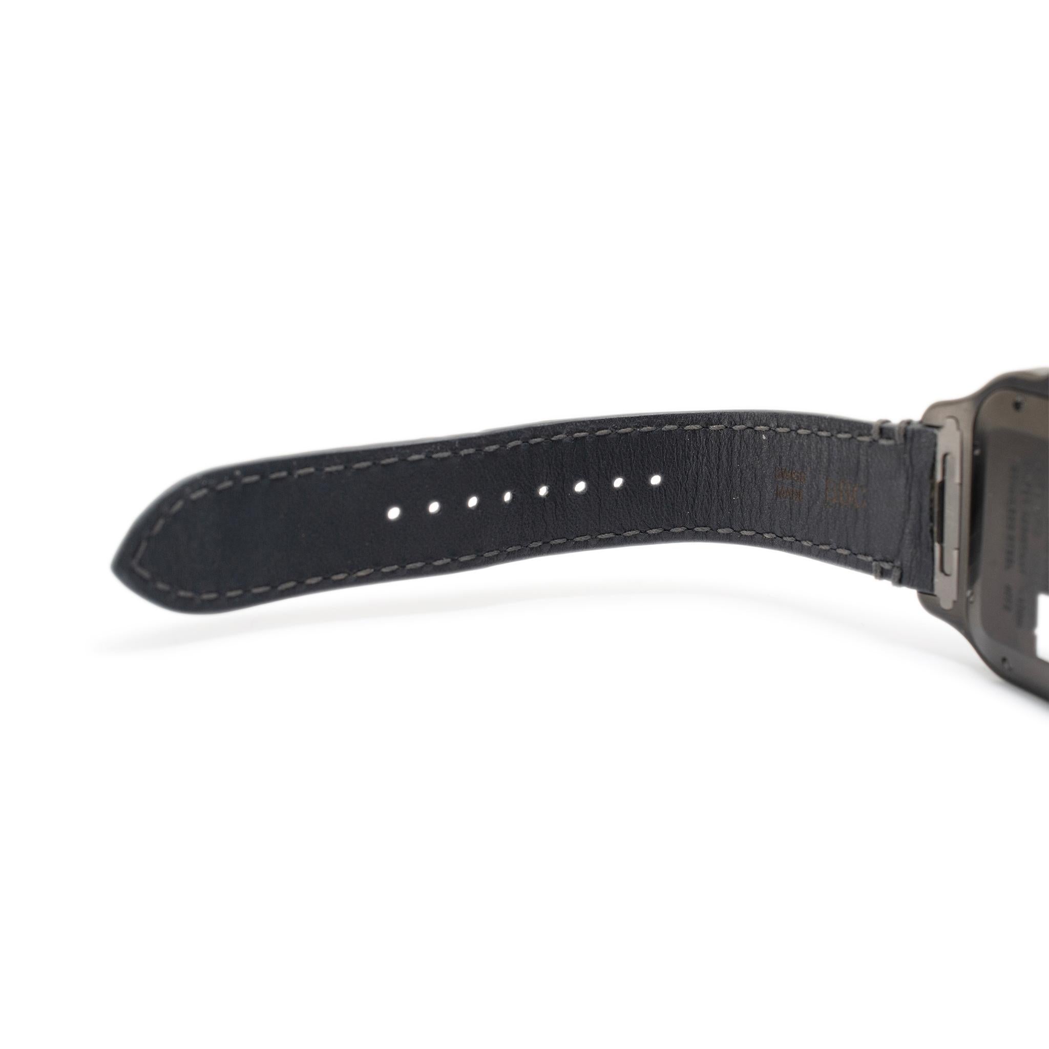 Cartier Santos Large 40MM 4072 WSSA0039 Black Adlc Stainless Steel Watch 2