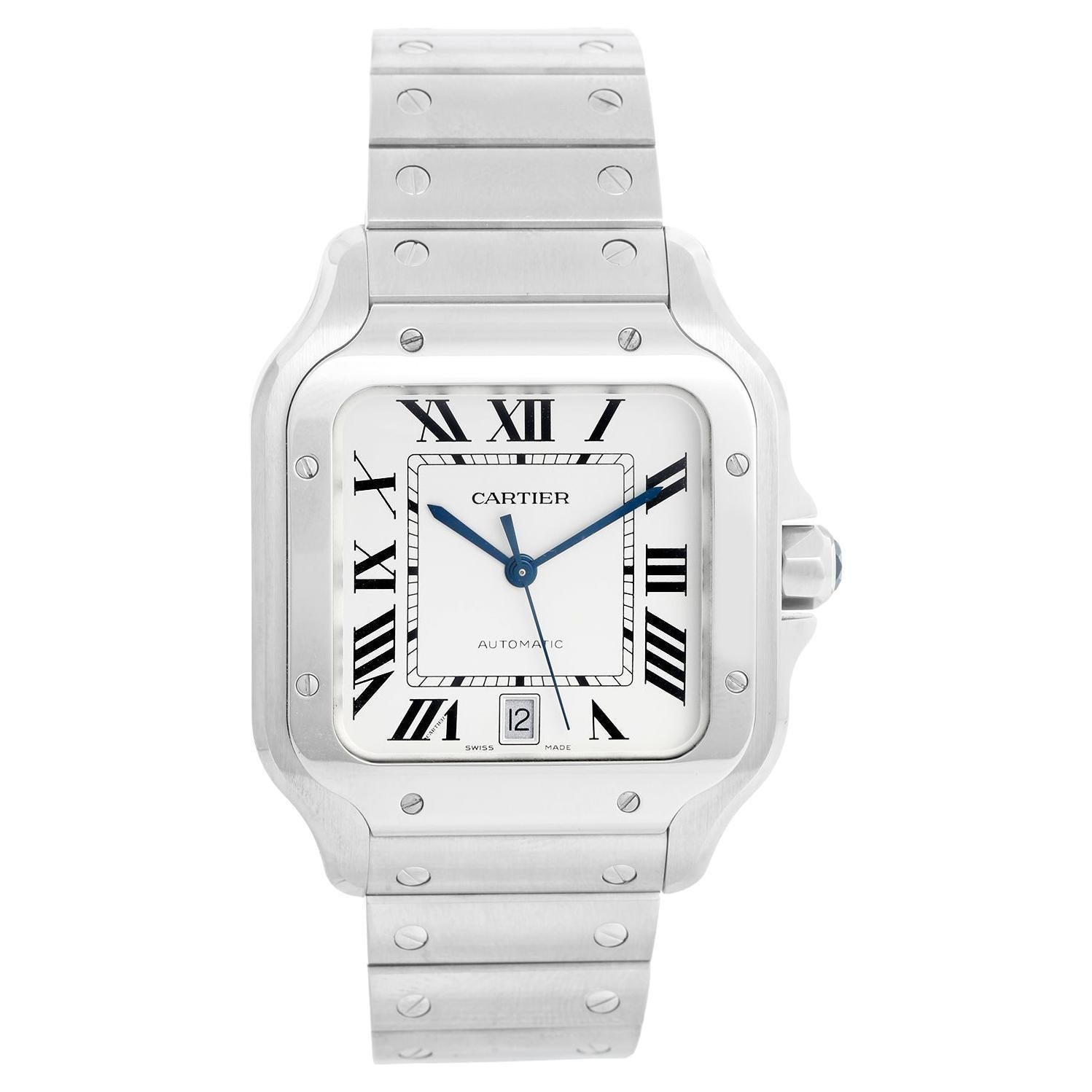 Cartier Santos Large Men's Stainless Steel Watch WSSA0018 4072