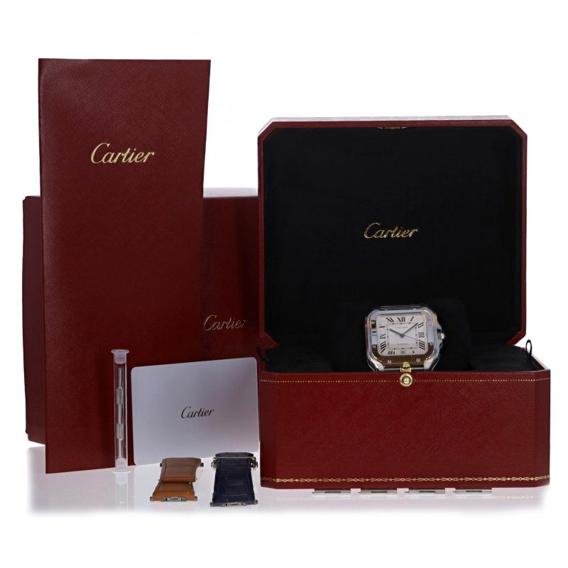 Montre homme Cartier Santos Large 4072 - Acier inoxydable Automatique Mfr 8 Yr Wnty 4