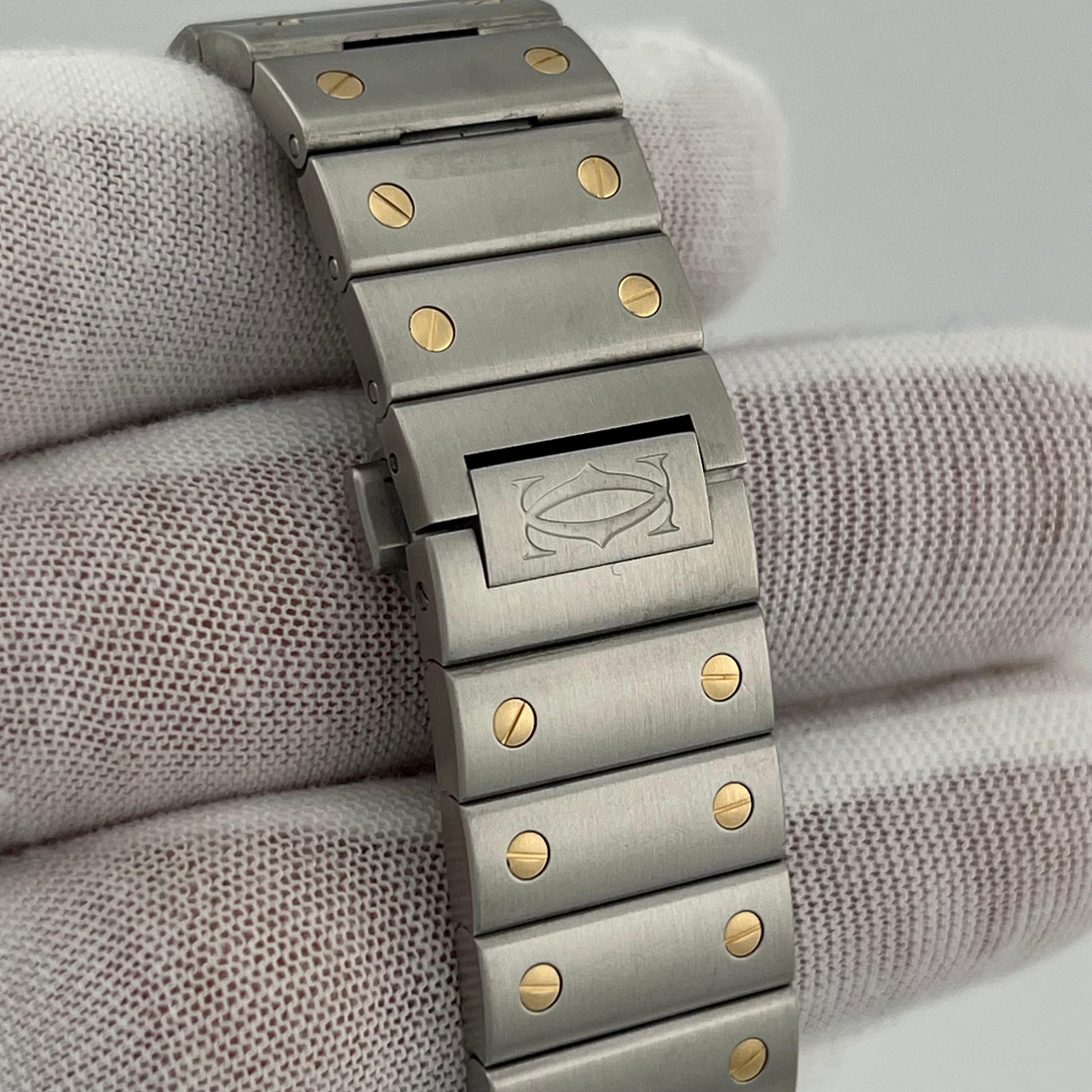 Cartier Santos Large W2SA0009 Ref 4072 18K Yellow Gold Steel Box Paper 3