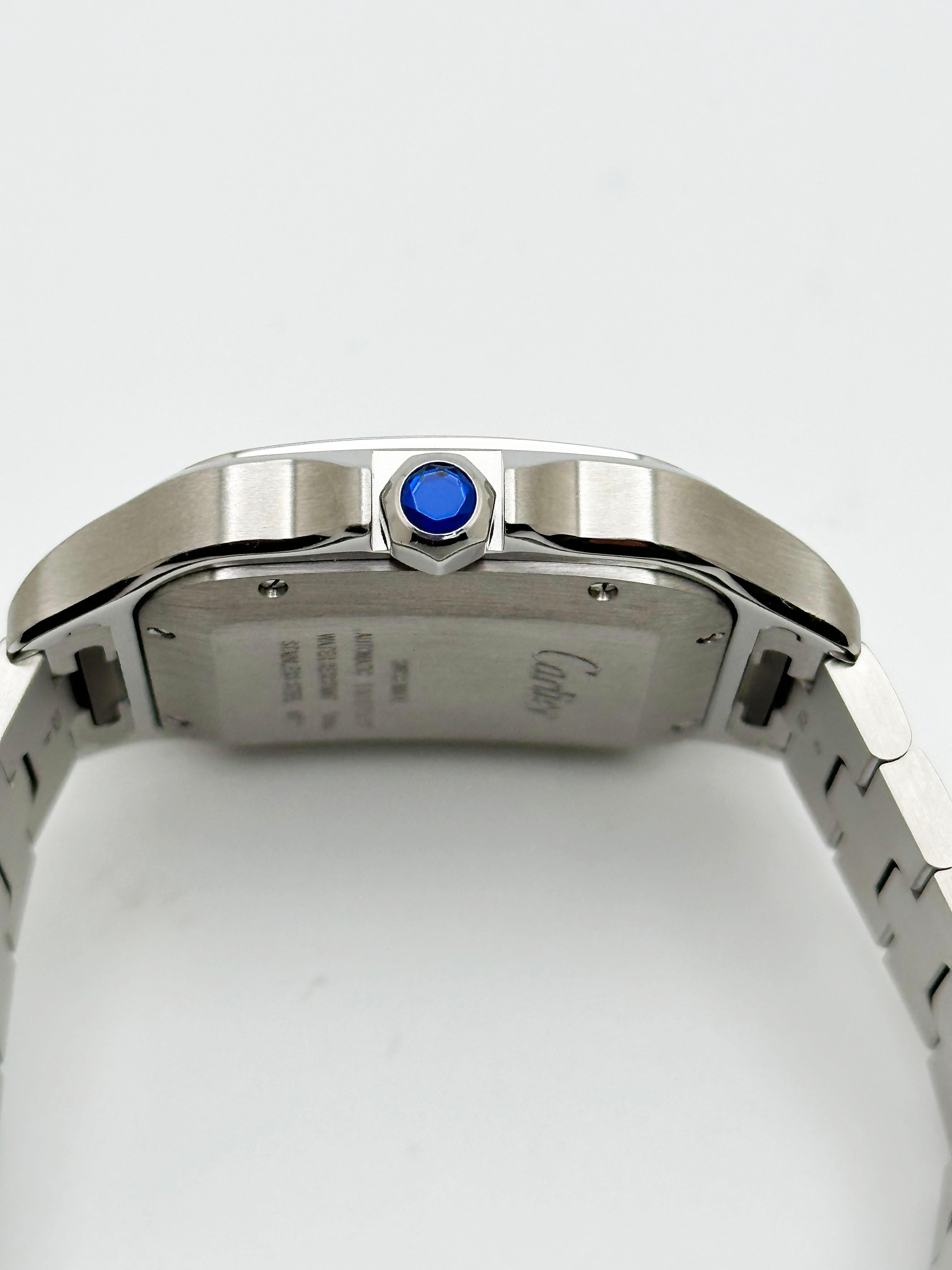 Cartier Santos Large WSSA0018 Ref 4072 Silver Dial Stainless Steel Box Paper 1