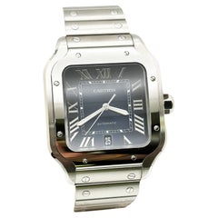 Cartier Santos Large WSSA0030 Ref 4072 Blue Dial Stainless Steel Box Paper 2022