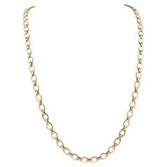 Cartier Santos Link Necklace 18K Yellow Gold 24.25 Length