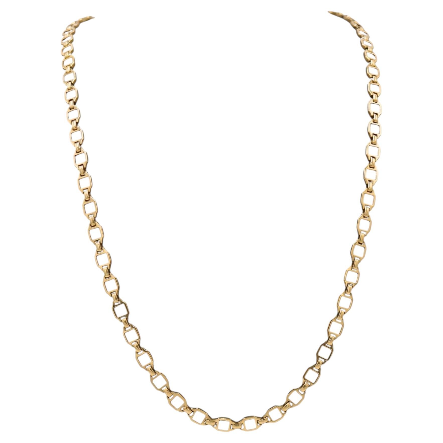 Cartier Santos Link Necklace 18K Yellow Gold 24.25 Length