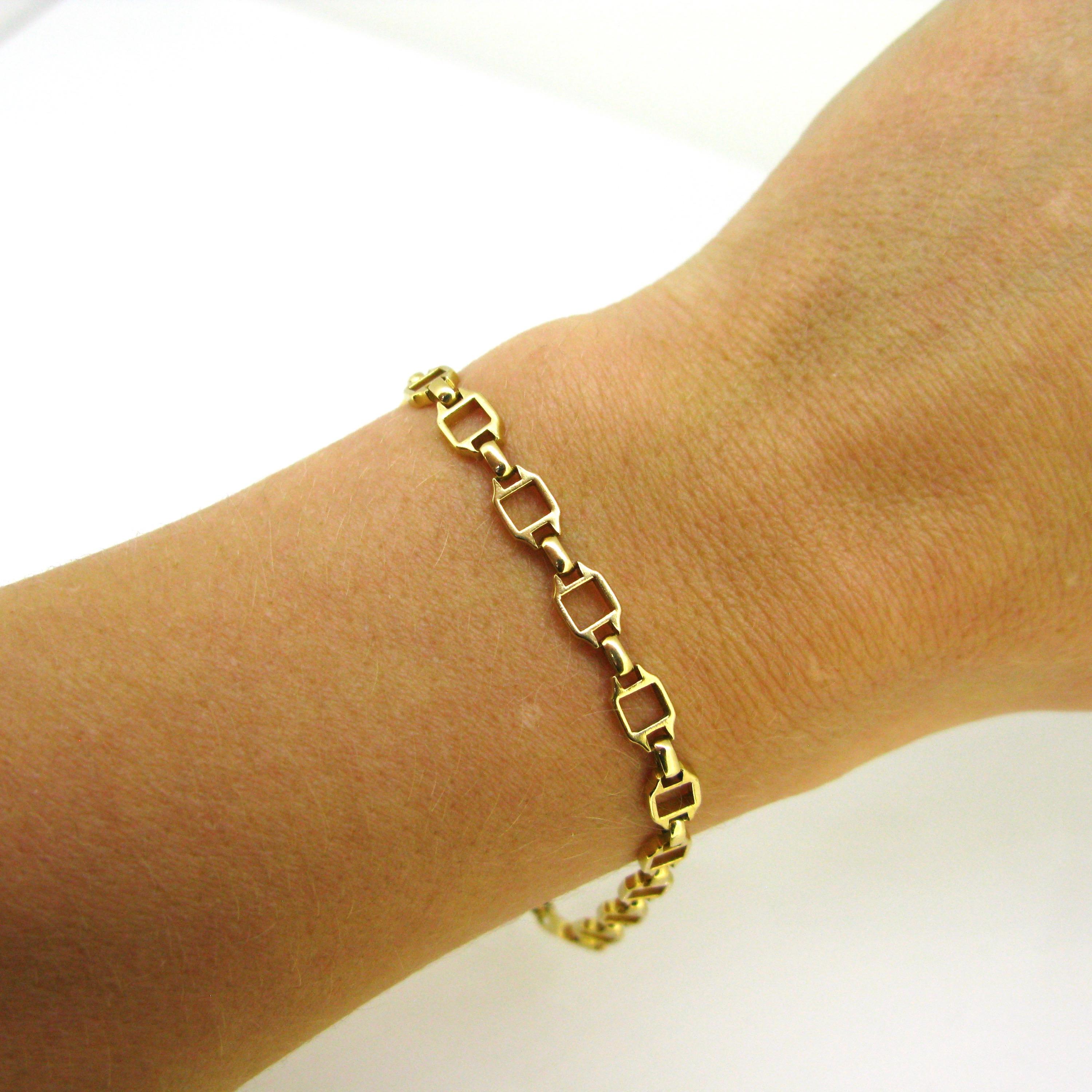 Cartier Santos Links Chain Yellow Gold Bracelet 3