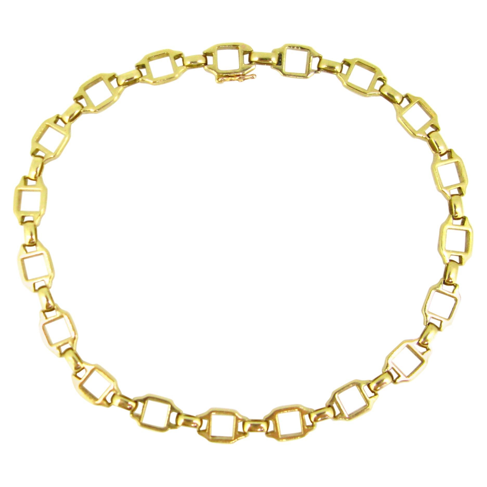 Cartier Santos Links Chain Yellow Gold Bracelet