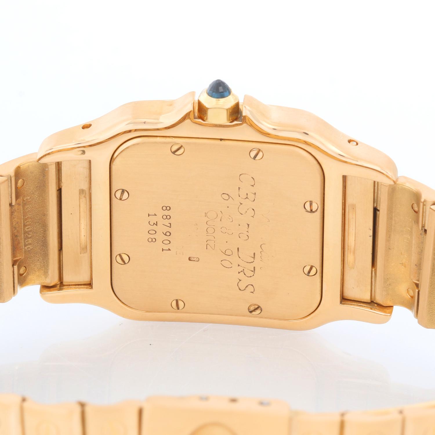 Women's or Men's Cartier Santos Men's 18 Karat Yellow Gold Watch W20010C5