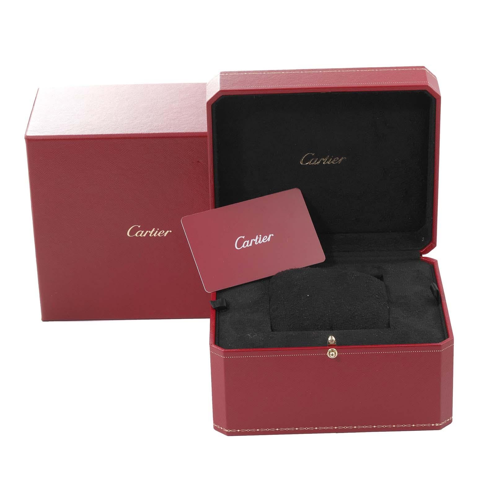 Men's Cartier Santos Midsize Rose Gold Mens Watch WGSA0012 Box Card For Sale