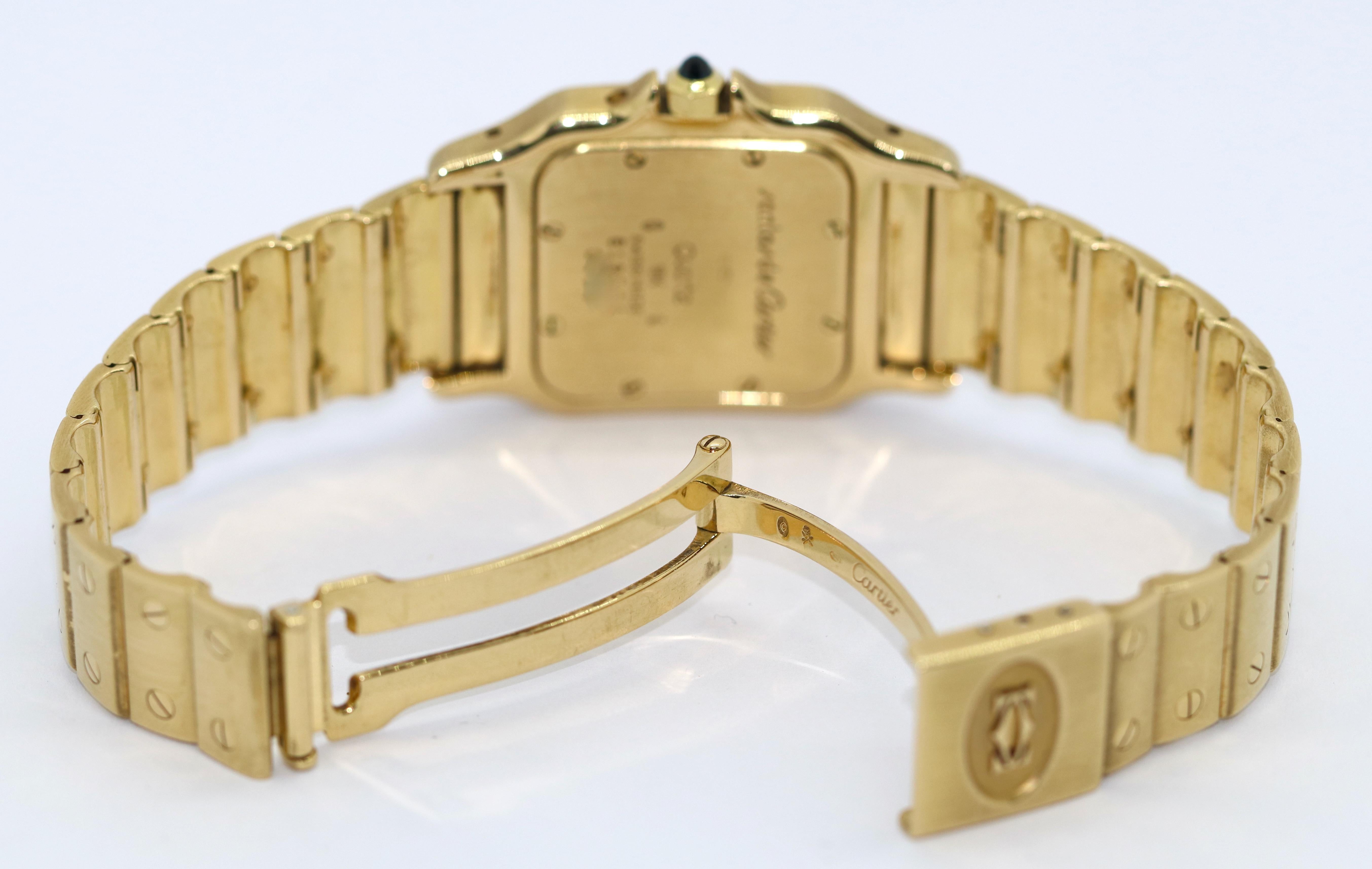 Cartier Santos Moonphase and Date, 18 Karat Gold For Sale at 1stDibs ...